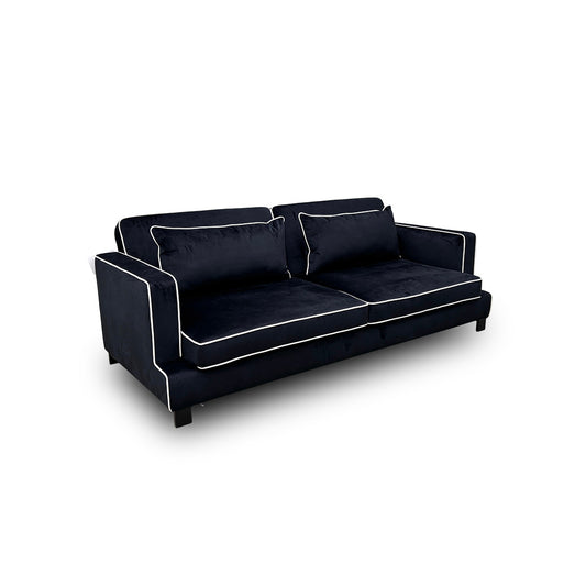 ‘Demure’ Black Demure Velvet 4 Seater Sofa Bed