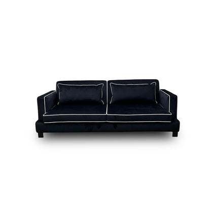 'Demure' Black Demure Velvet 4 Seater Sofa Bed