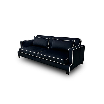 ‘Demure’ Black Demure Velvet 4 Seater Sofa Bed