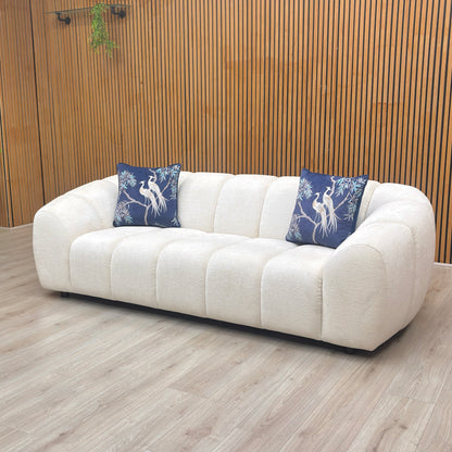 Angled view of the 3-seater sofa.