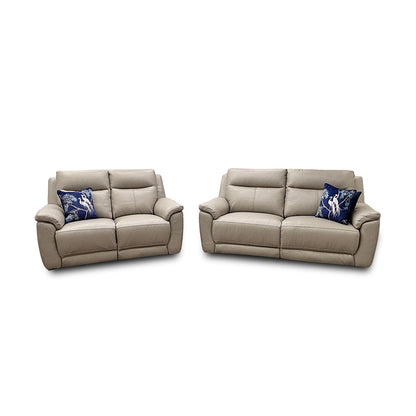 'Bobby' Leather Cat-55/83 Lead Grey 3 + 2 Seater Power Recliner Sofa Set