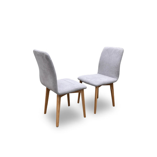 ‘Durham’ Grey Upholstered Dining Chairs - Set of 2