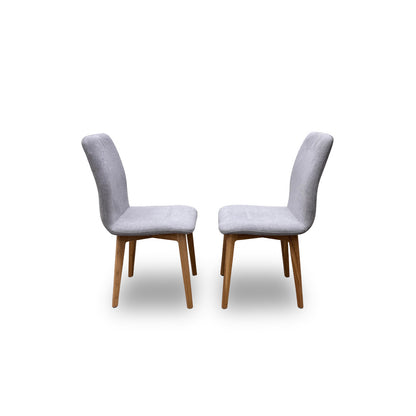 ‘Durham’ Grey Upholstered Dining Chairs - Set of 2