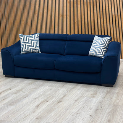 ‘Elixir’ Royal Blue Fabric 3 Seater Sofa Bed Furniture Village