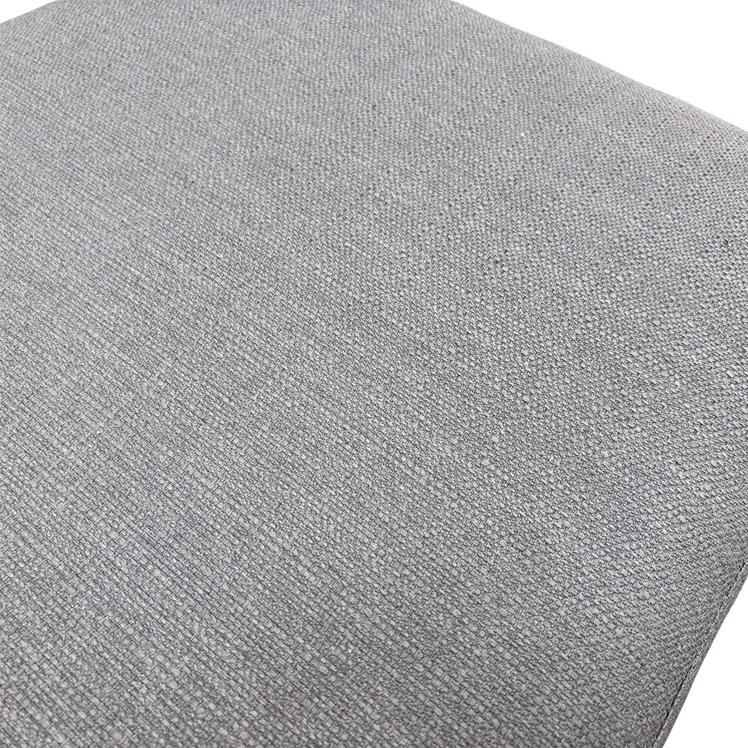 ‘Darcy’ Grey Combination Fabric Storage Footstool