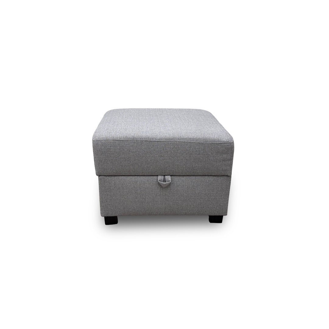 ‘Darcy' Grey Fabric Storage Footstool