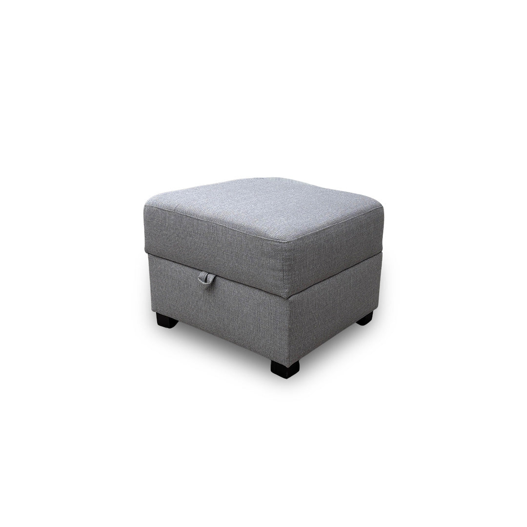 ‘Darcy' Grey Fabric Storage Footstool