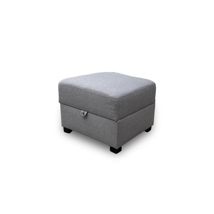 ‘Darcy' Grey Fabric Storage Footstool