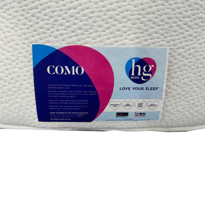 'Como' Ortho Fully Pocket Sprung Firm Double Sided Mattress - Single
