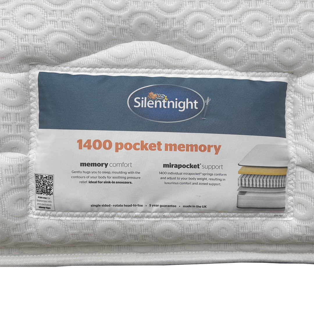 'Silentnight' Ashford 1400 Mirapocket Spring Memory Mattress - King