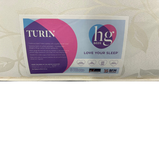 'Turin' Hypoallergenic Firm Fully Pocket Sprung Double Sided Mattress - Single