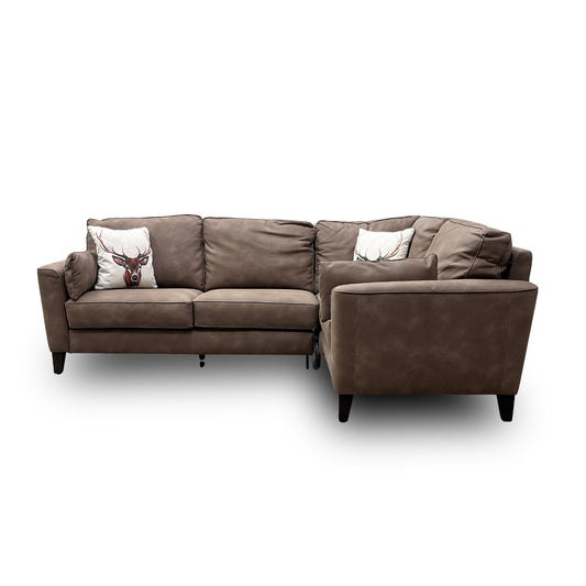 ‘Brondby’ Bfa-Bey-R06 Brown Suede Small Right Hand Facing Corner Sofa