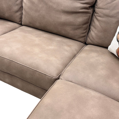 ‘Brondby’ Bfa-Bey-R06 Brown Suede Small Right Hand Facing Corner Sofa