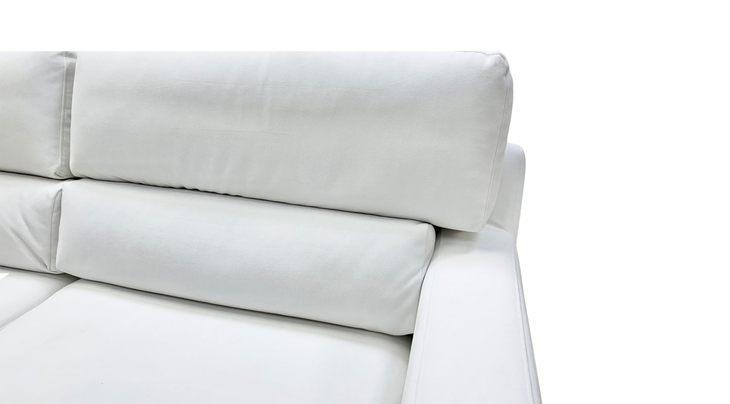 The Lounge Co. ‘Romilly’ White Velvet 4 Seater Sofa