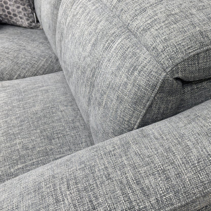 ‘Inca’ 13345 Anivia Dark Grey Fabric Double Power Recliner Corner Sofa with Power Headrests