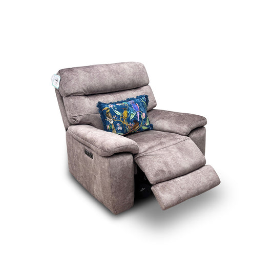 ‘Nimbus’ Bfa-Bnn-R29 Mink Velvet Power Recliner Chair with Power Headrests and Power Lumbar