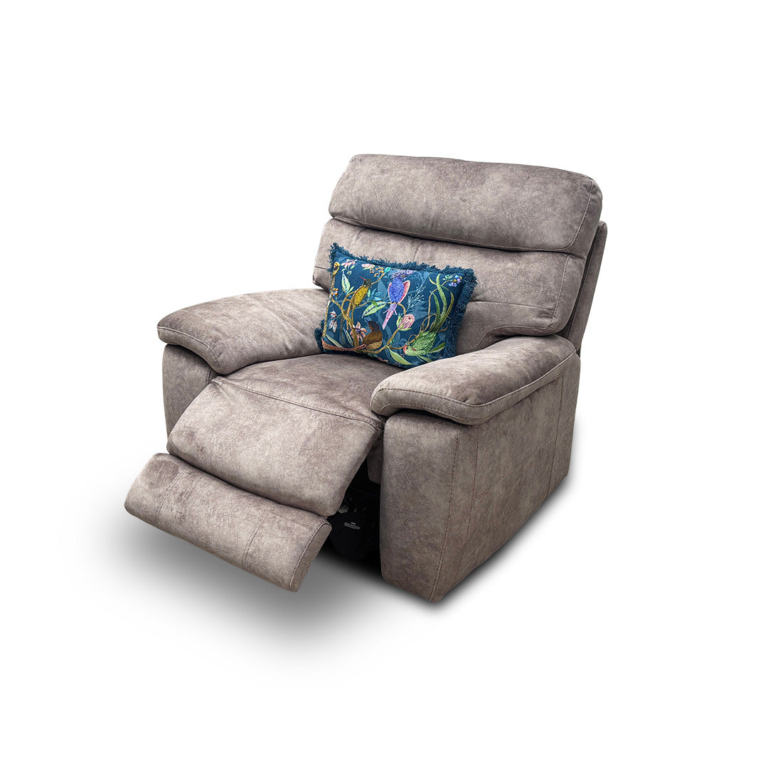 ‘Nimbus’ Bfa-Bnn-R29 Mink Velvet Power Recliner Chair with Power Headrests and Power Lumbar