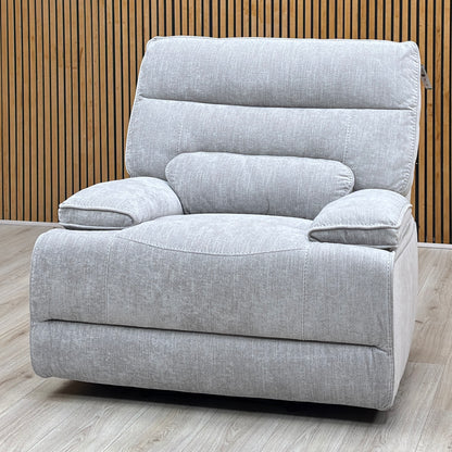 ‘Olivia’ Grey Fabric Manual Recliner Armchair Thornbrook (a Joseph James brand)