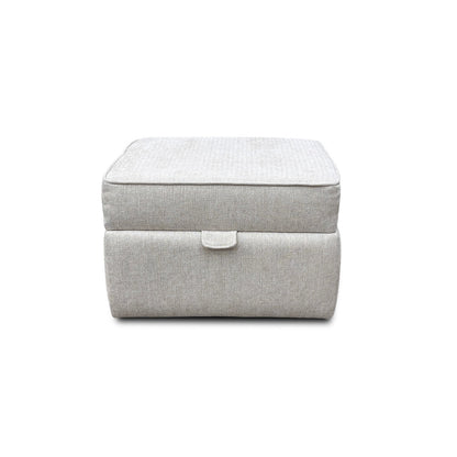 Boutique Collection ‘Blenheim’ Darwin Ivory Fabric Small Storage Footstool