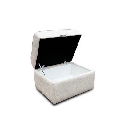 Boutique Collection ‘Blenheim’ Darwin Ivory Fabric Small Storage Footstool
