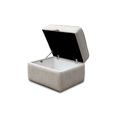 Boutique Collection ‘Blenheim’ Darwin Ivory Fabric Small Storage Footstool