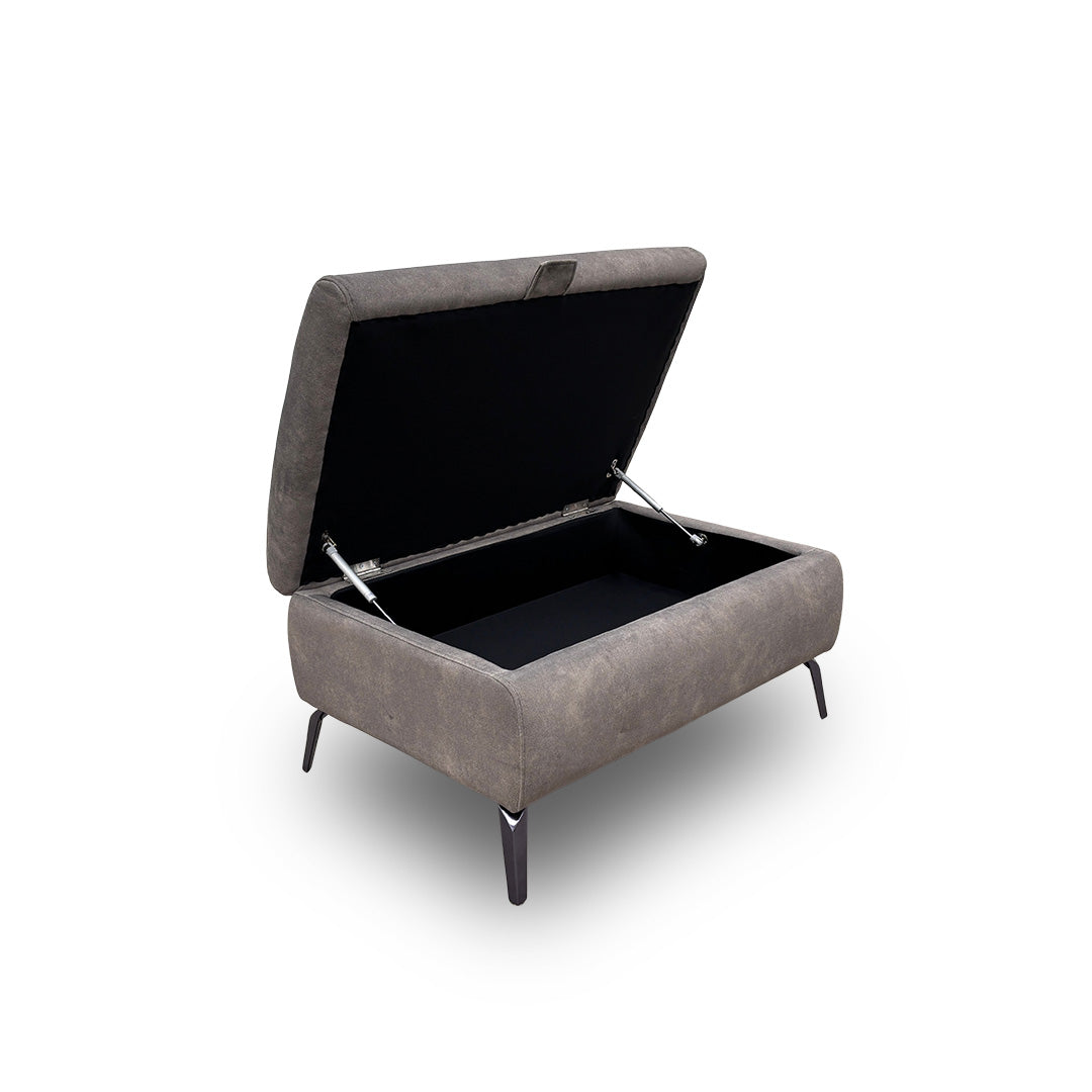‘Jude’ Mocha Dexter 04 43504 Fabric Storage Footstool