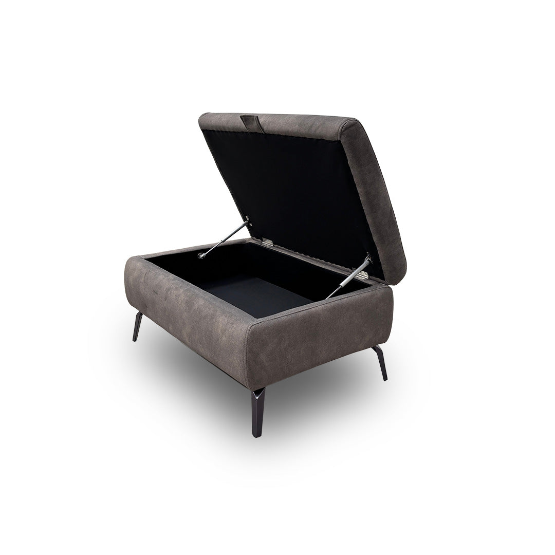 ‘Jude’ Mocha Dexter 04 43504 Fabric Storage Footstool