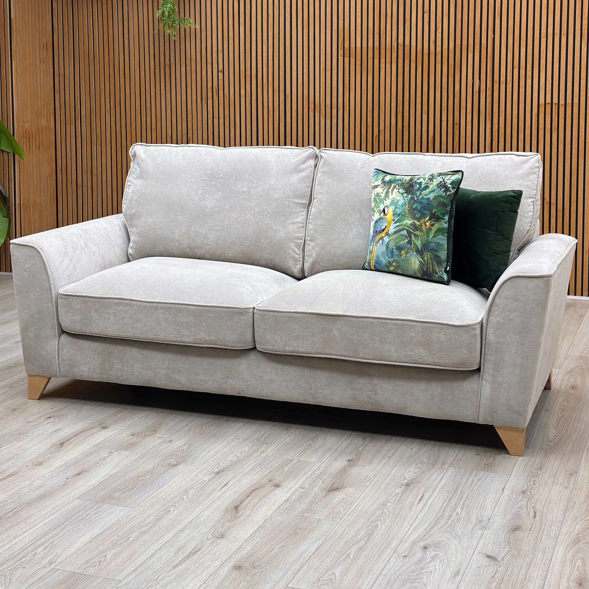 ‘Legend’ Kingston Silver Fabric 3 Seater Classic Back Sofa Furniture Village
