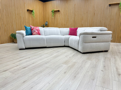 Lifestyle shot of the ‘Inca’ corner sofa, highlighting its spacious L-shaped design.