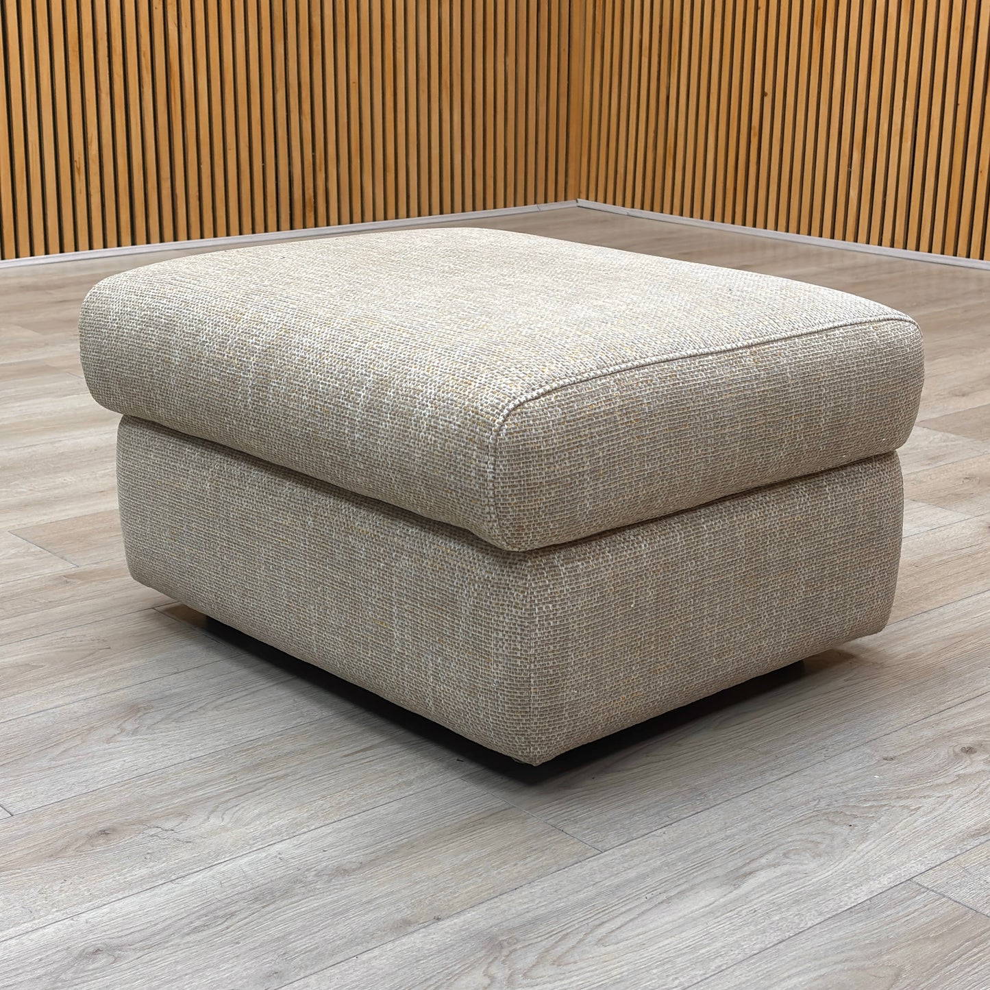 G Plan ‘Kingsbury’ A720 Sea Spray Grey Woven Fabric Storage Footstool