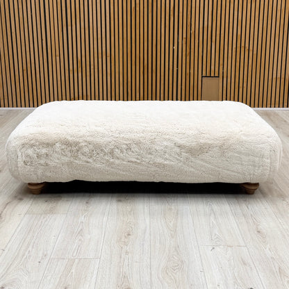Ideal Home ‘Cotswold’ Darwin Ivory Faux Fur Bench Footstool