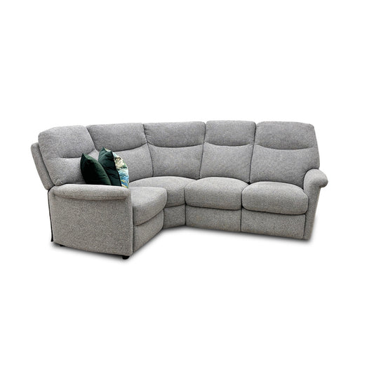 Compact Collection ‘Lillie’ Fab-Mil-R451 Pewter Fabric Left Hand Facing Corner Sofa