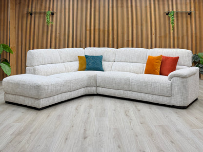 'Nova' Fab-Mga-R04 Beige Fabric Left Hand Facing Chaise End Sofa