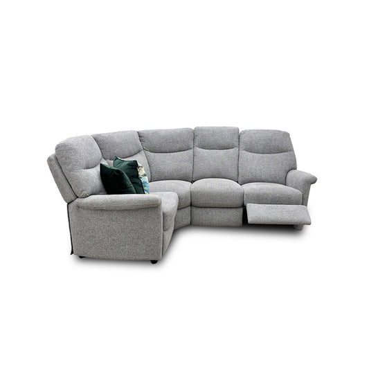 Compact Collection ‘Lillie’ Fab-Mil-R451 Pewter Fabric Left Hand Facing Corner Sofa