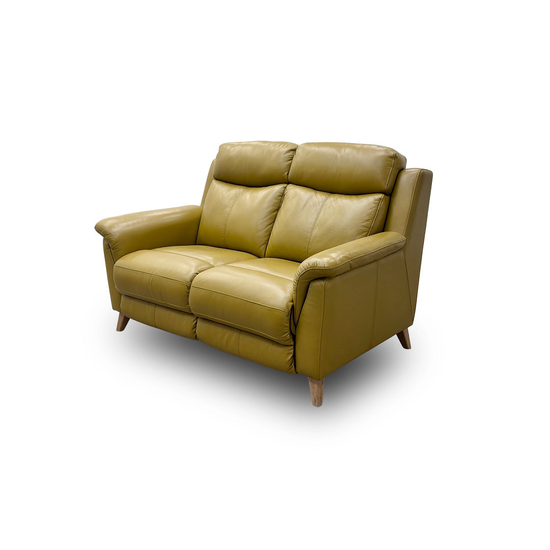 'Sienna' Mustard Leather 2 Seater Sofa