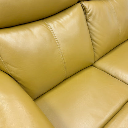 'Sienna' Mustard Leather 2 Seater Sofa