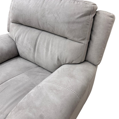 'Touch' Bfa-Mad-R02 Feather Heavy Duty Fabric 2 Seater Power Recliner Sofa with USB Ports + 'Touch' Power Recliner Armchair