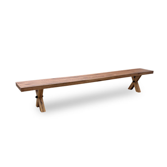 Bodahl 'Terra' 06 Bassano Solid Oak 280cm Dining Bench with Wooden X-Shaped Legs