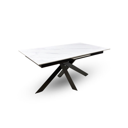 'Messina' Ceramic Top Pop Up Large Extending Dining Table