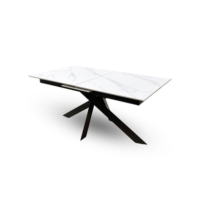'Messina' Ceramic Top Pop Up Large Extending Dining Table