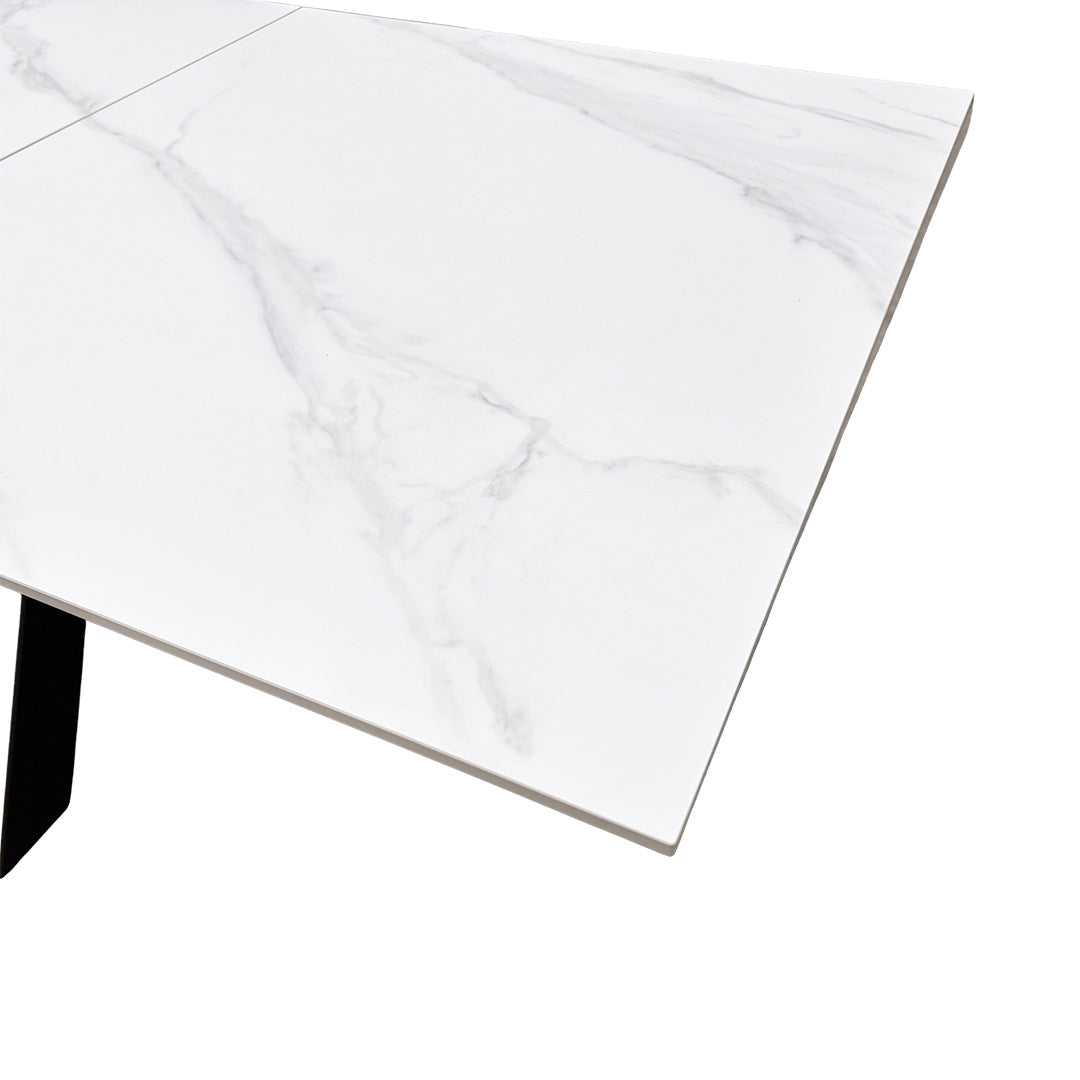 'Messina' Ceramic Top Pop Up Large Extending Dining Table