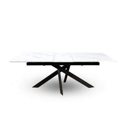 'Messina' Ceramic Top Pop Up Large Extending Dining Table