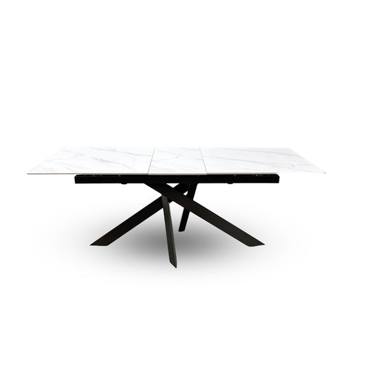 'Messina' Ceramic Top Pop Up Large Extending Dining Table