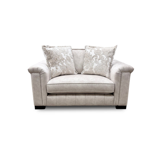 'Dolcie' Cream Combination Dolcie Combination Velvet Formal Back Cuddler Chair
