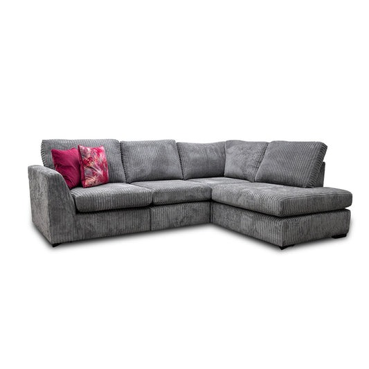 'Heydon' Slate Marley Left Hand Facing Arm Open End Corner Sofa