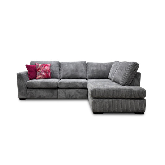 'Heydon' Slate Marley Left Hand Facing Arm Open End Corner Sofa