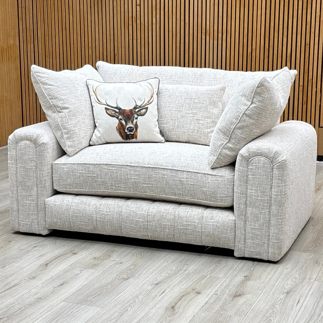 ‘Retreat’ Odyssey Afterglow White Fabric Snuggler Chair Furniture Village