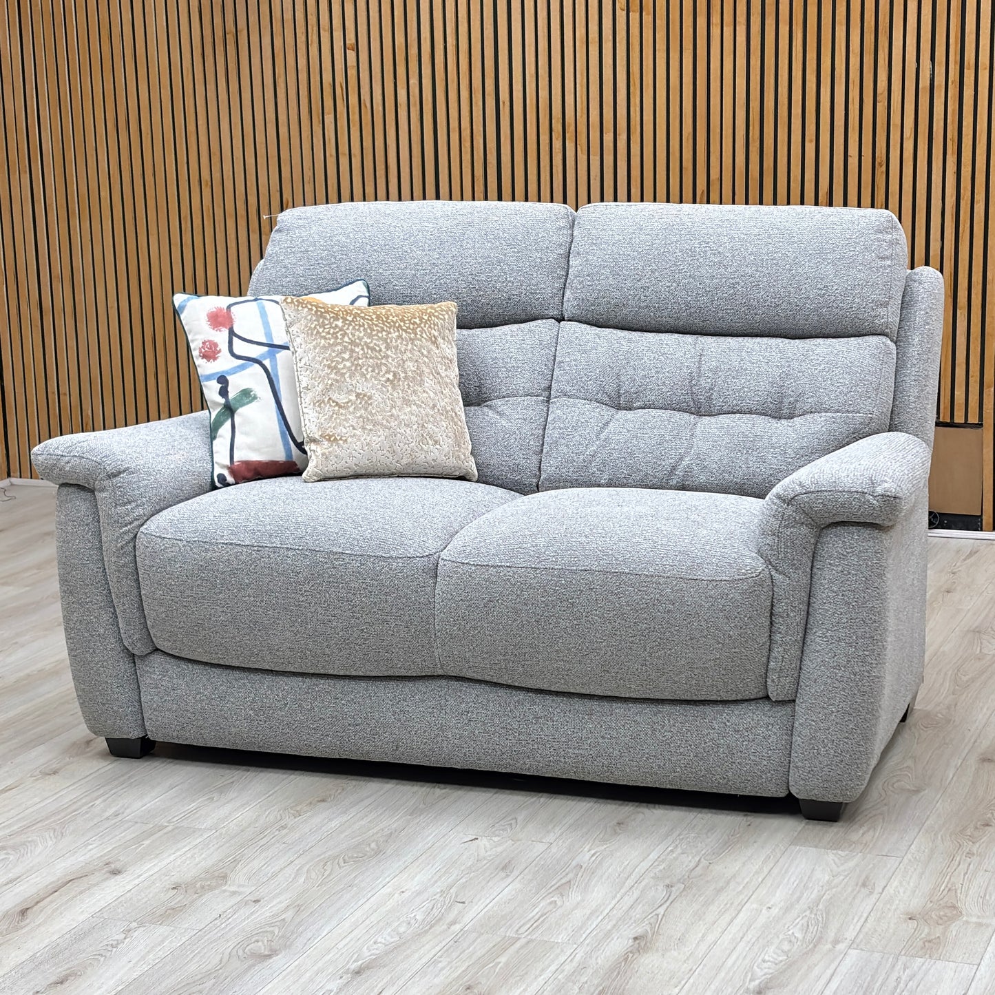 ‘Springer’ Light Grey Fabric 2 Seater Sofa Furniture Village