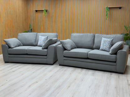 'Chalfont' Texas Linen Fabric 3 + 2 Seater Sofa Set