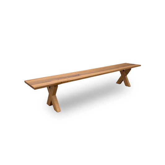 Bodahl 'Loki' 01 Oiled Solid Oak Dining Bench with Wooden X-Legs